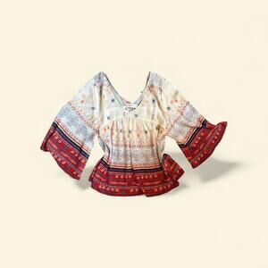 Abercrombie xtra small boho chic red and